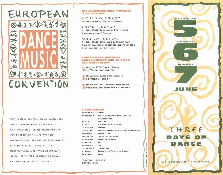 European Dance Music Convention folder 1993