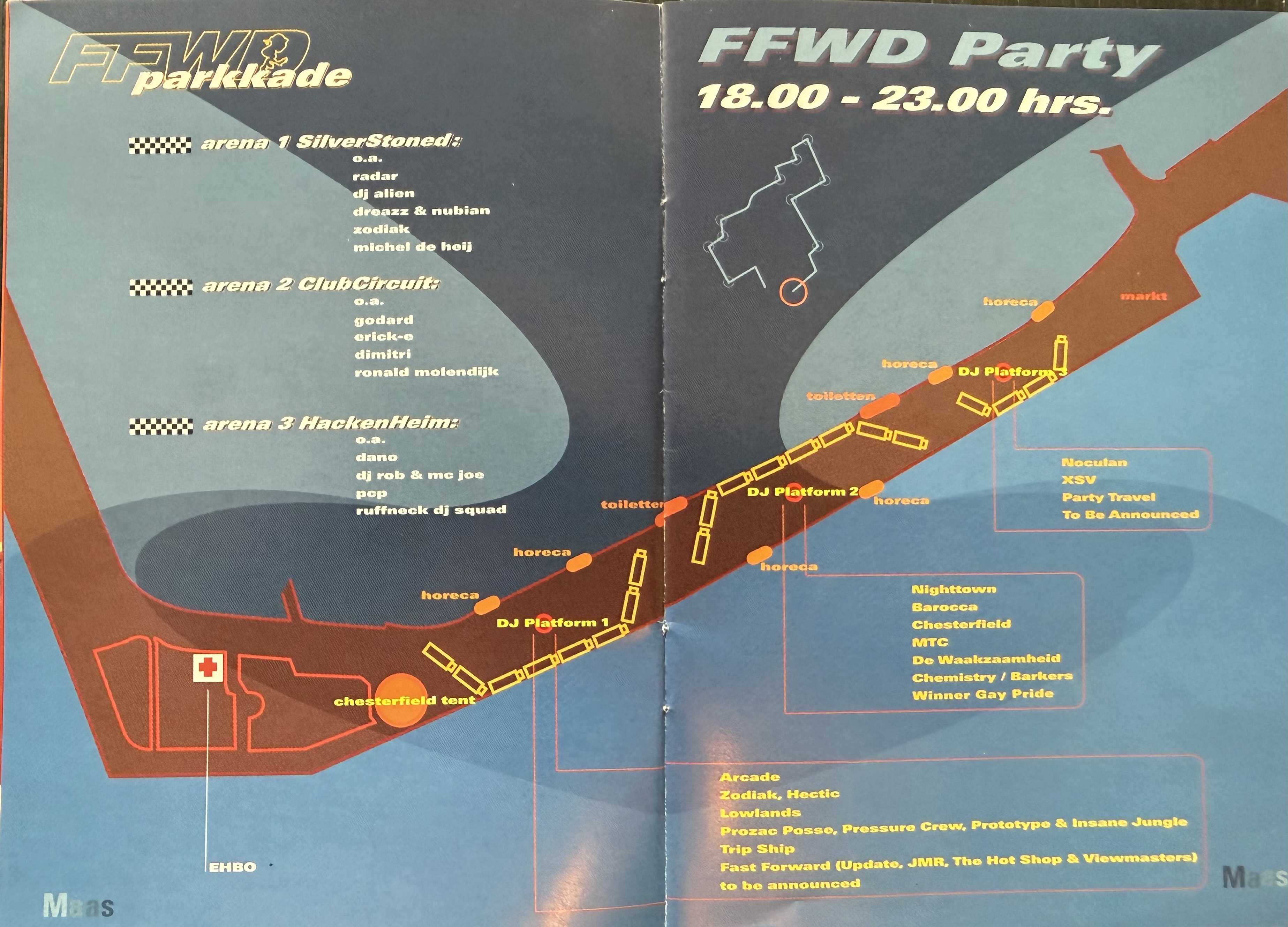 Fast Forward Dance Parade flyer d, Rotterdam 1997